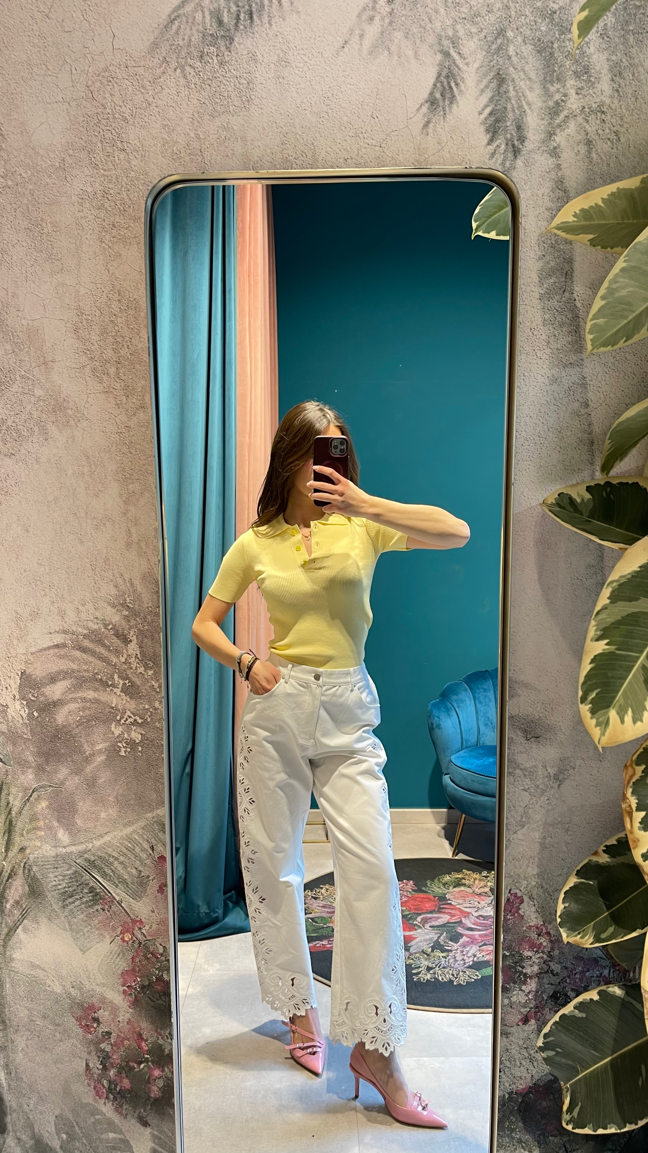 Polo a mezze maniche a costine 