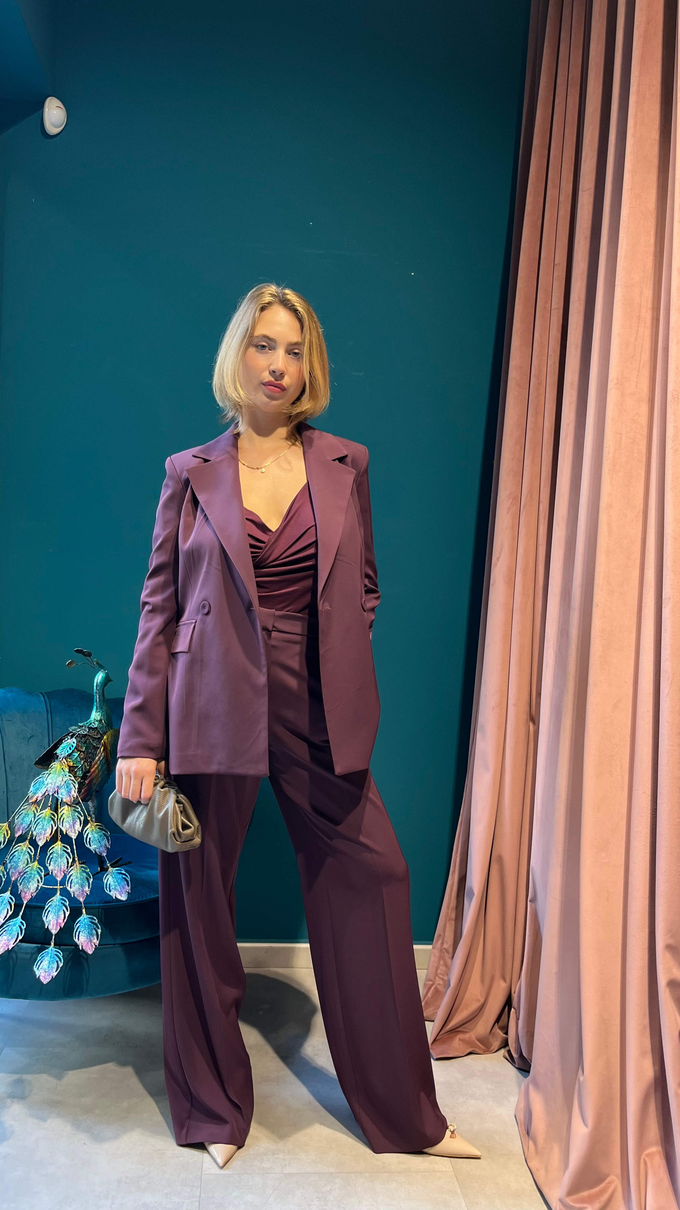 Pantalone a palazzo fluido con tasche laterali MILANO