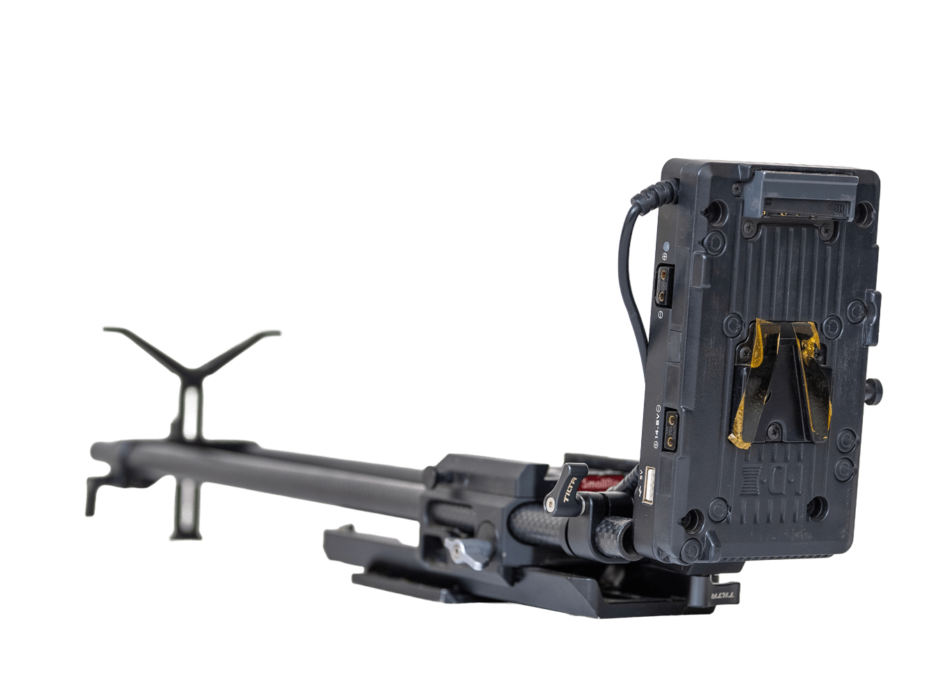 Smallrig rails with Tilta V-mount adapter for FX6