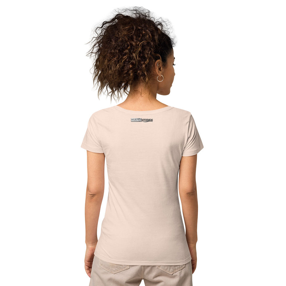Thumbnail: NuJuRu Women’s Production List organic t-shirt White Letters