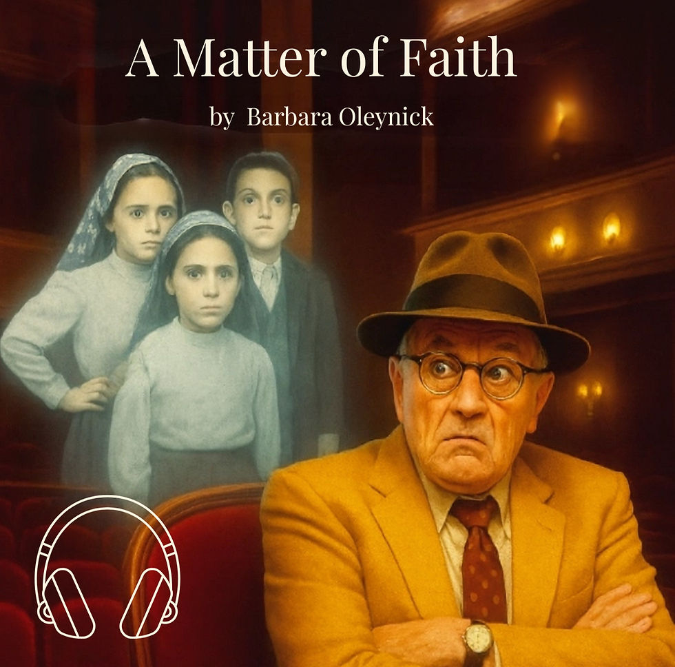 A Matter of Faith Audiobook cover - English and Spanish