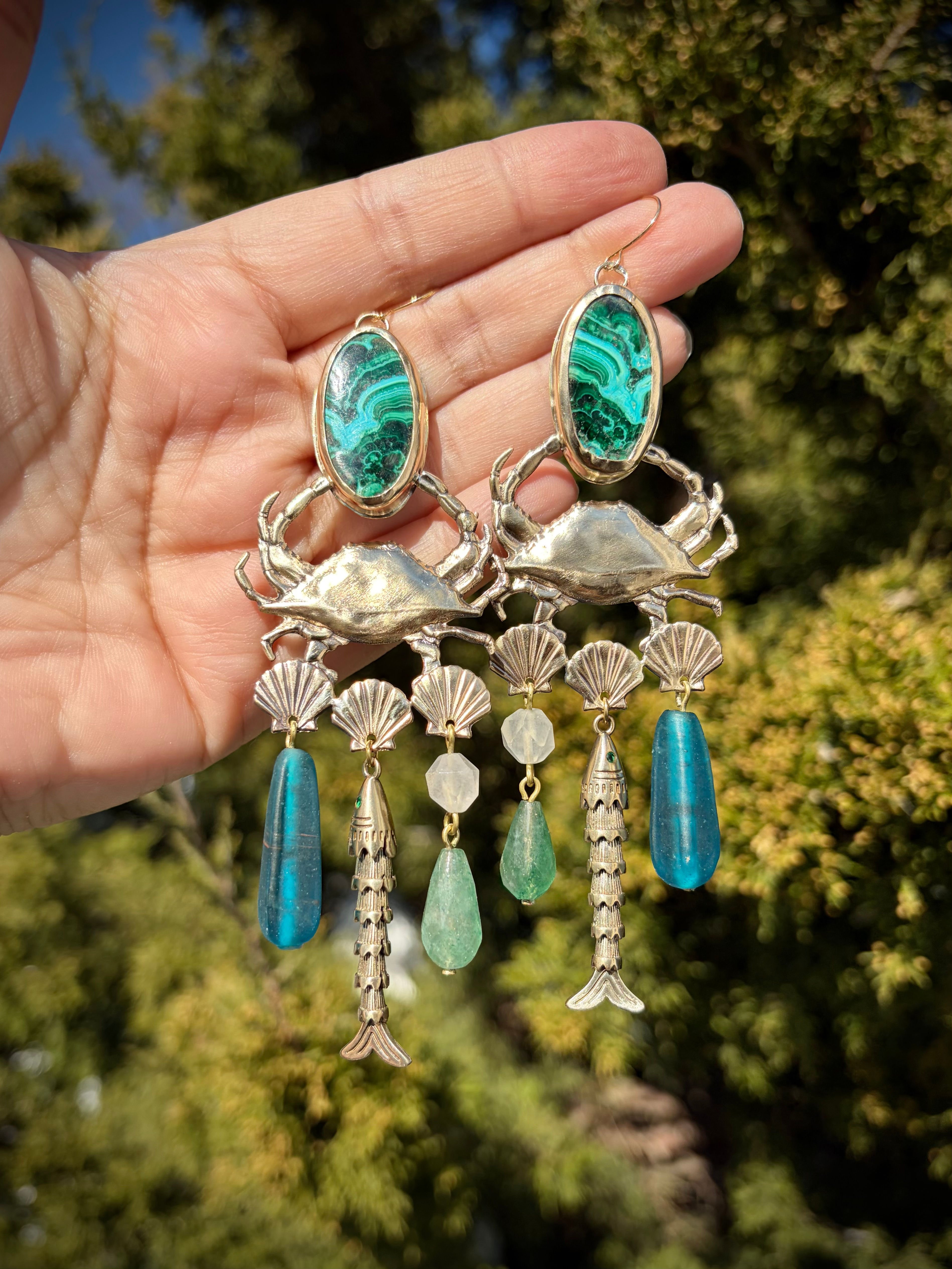 The Cancerian (malachite chrysocolla)