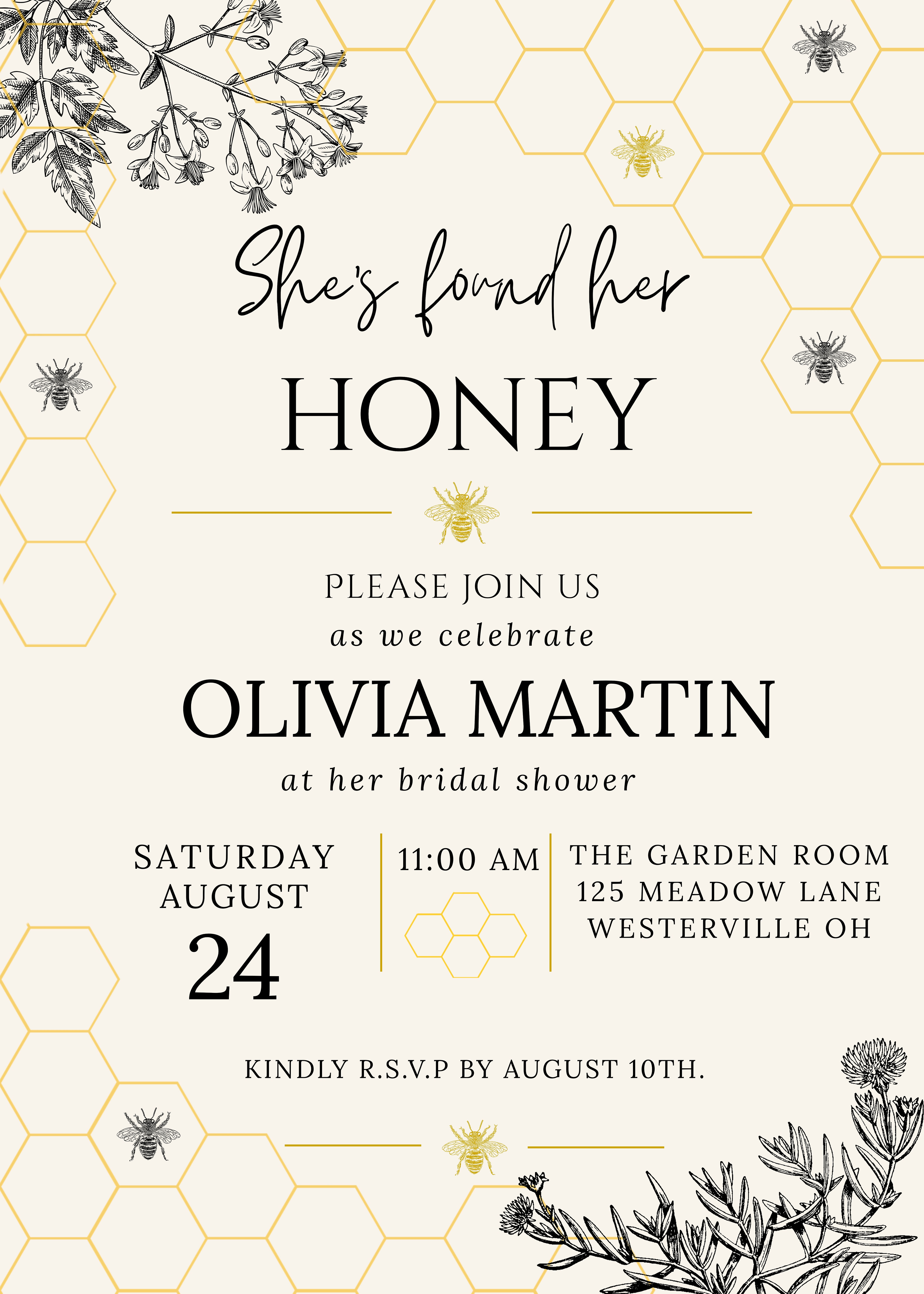 Invitation She's Found Her Honey Invite 