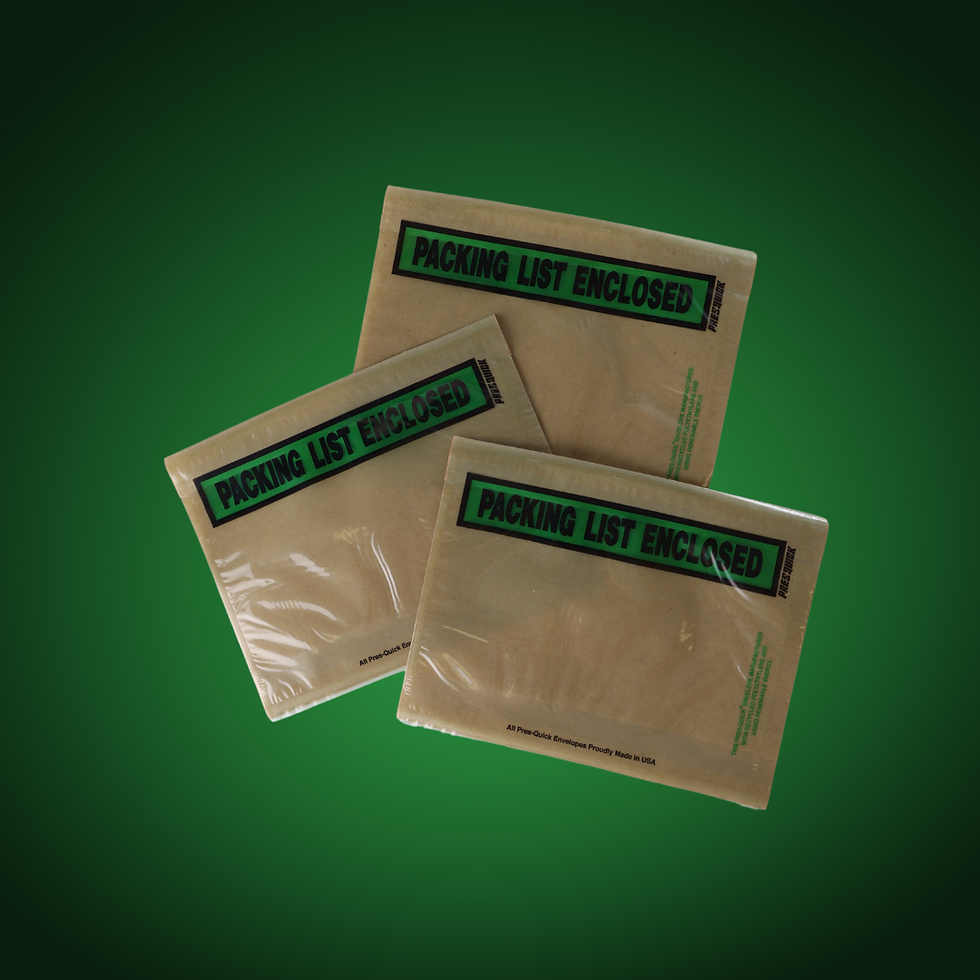 Environmentally Friendly Pres-Quick® Pressure Sensitive Packing List Envelopes