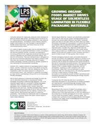 Growing Organic Foods Market Drives Usage Of Solventless Lamination In Flexible Packaging Materials