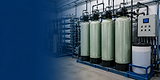 Industrial water filtration plant interior