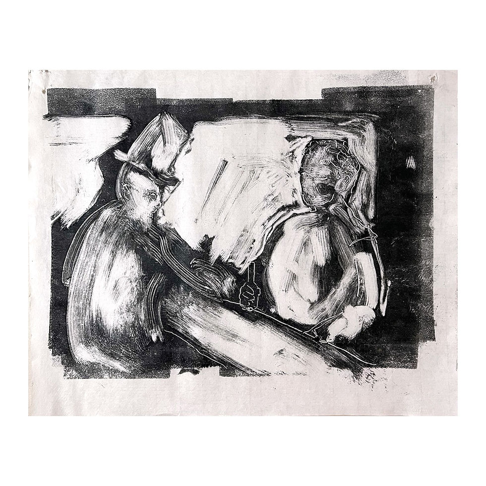 Nissen_BarScene_9x11in_inkmonotypeonsumipaper_2023