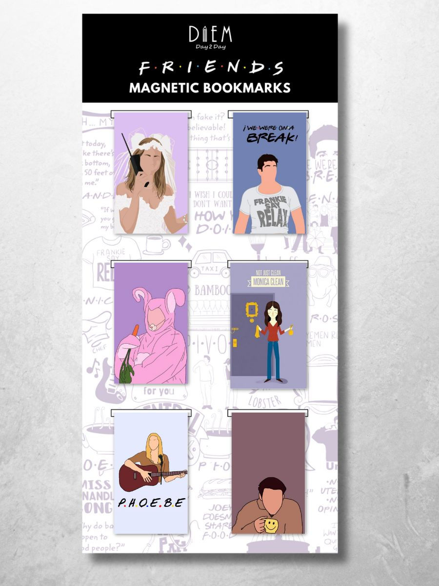 F.R.I.E.N.D.S - Set of 6 Magnetic Bookmarks