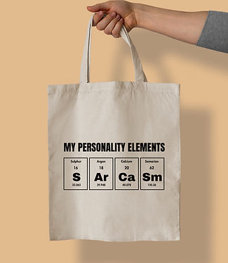 sarcasm tote bag