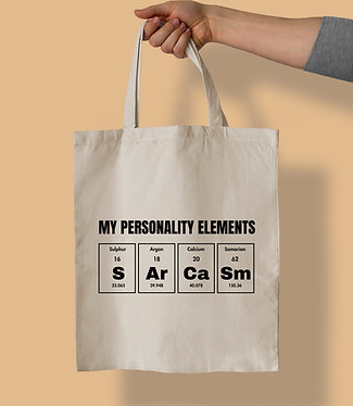 sarcasm tote bag