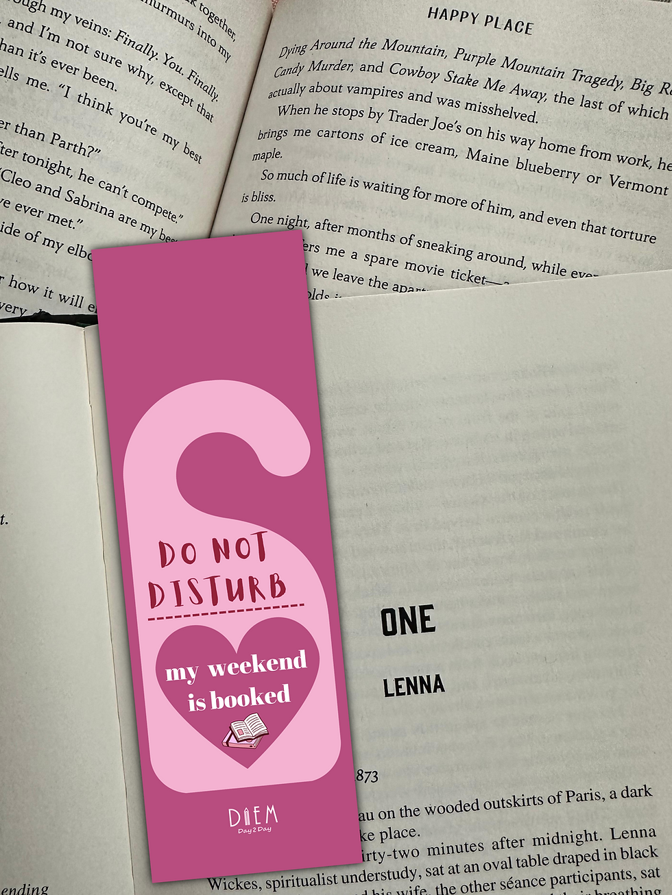 Thumbnail: DND - My weekend is booked bookmark