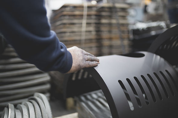 Powder coated metal
