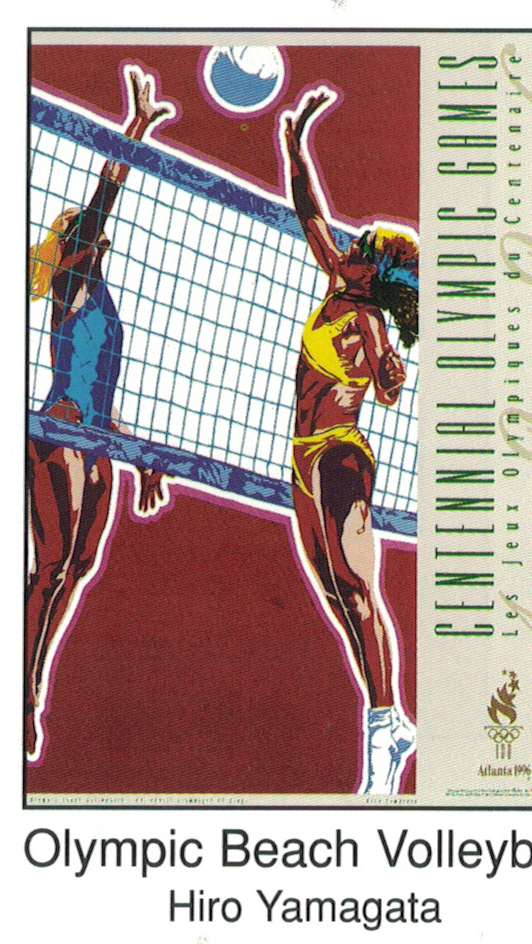 Thumbnail: 1996 Olympic Beach Volleyball Poster by Hiro Yamagata