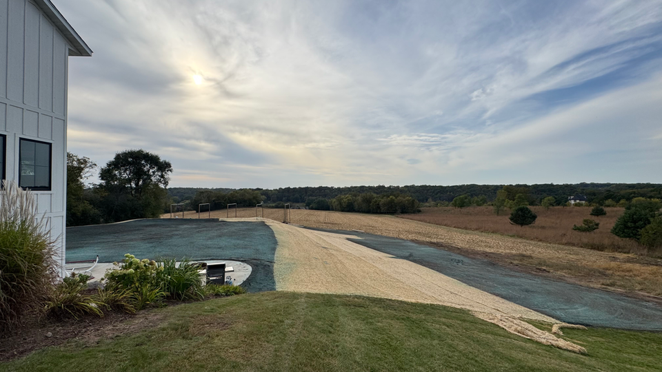 Graded yard ready for hydroseeding in Hastings MN