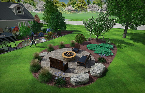 3-D Landscape Design - Picture of a paver patio