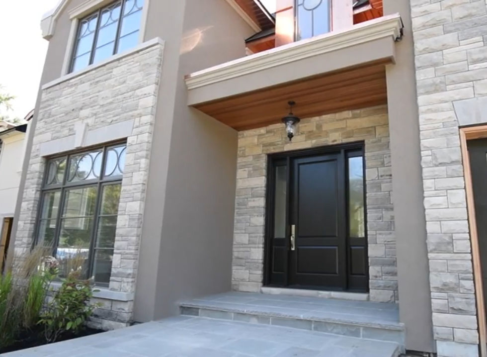 Luxury Natural Stone Home Entrance Full-Bed Limestone Masonry