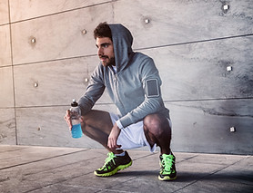 Man Resting After Exercise