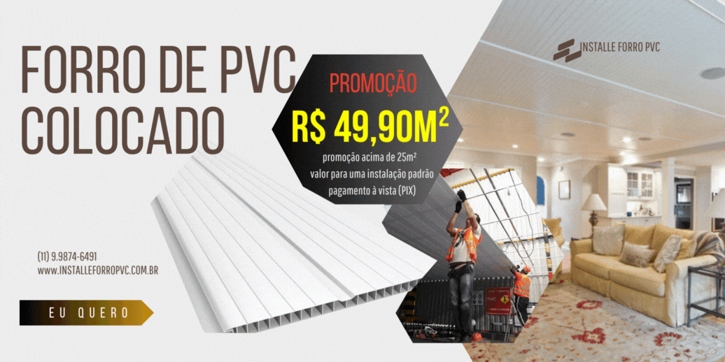 forro de pvc - installe forros