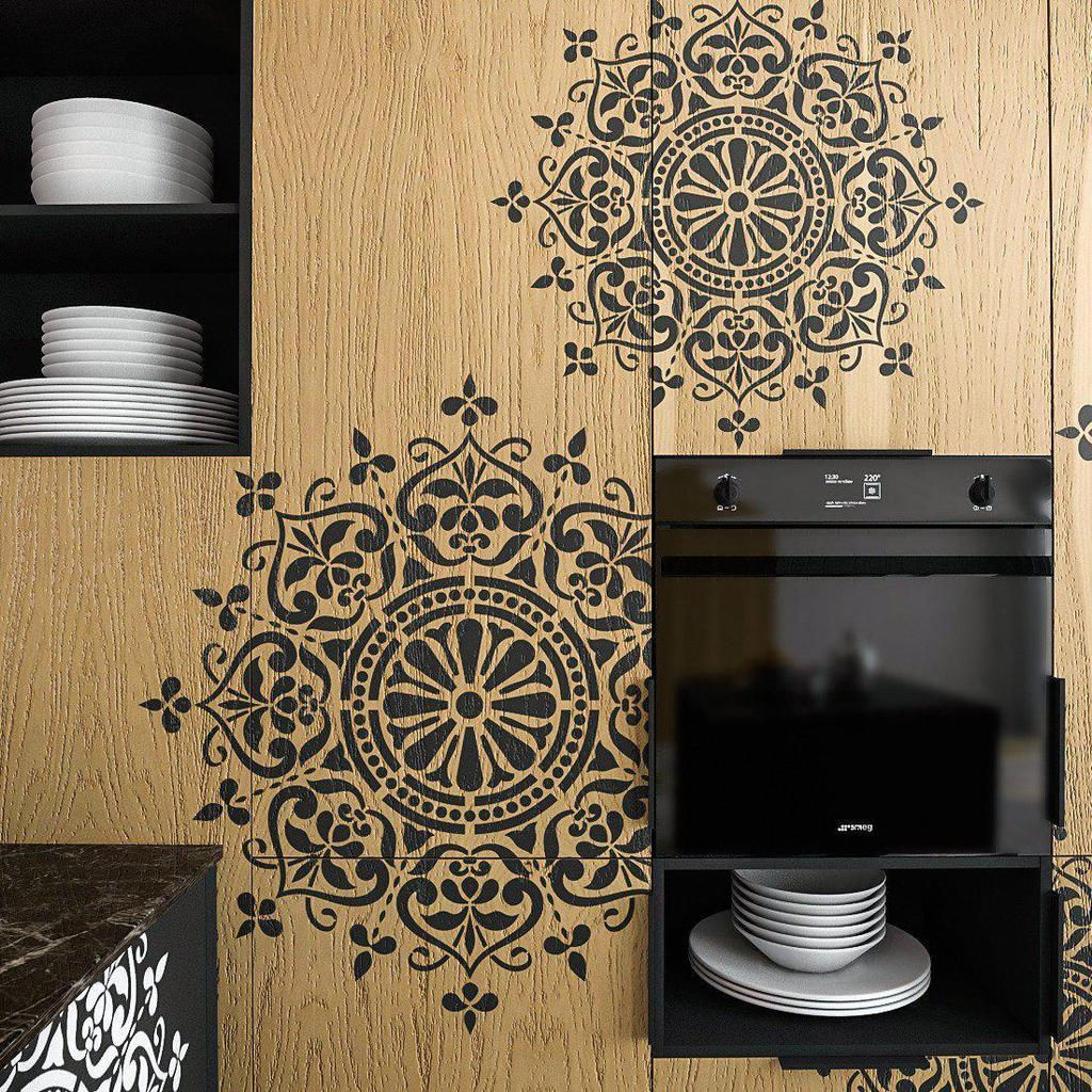 Stencil 1/4 de Mandala - 07