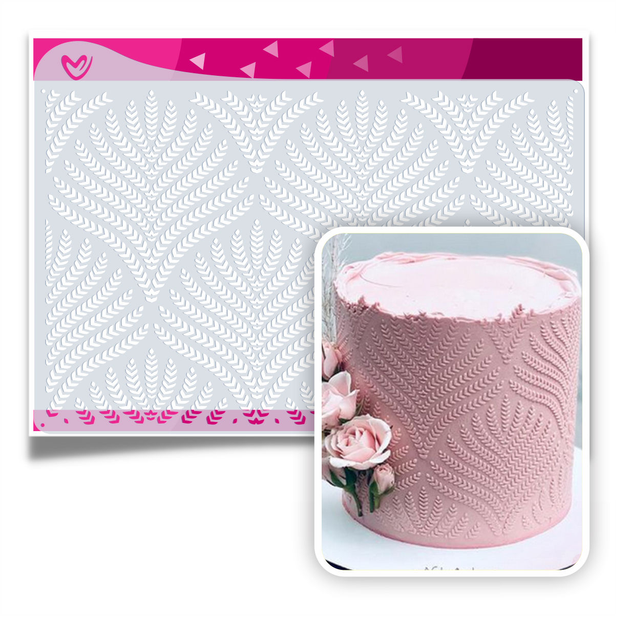 Stencil para bolos - Ramos de trigo