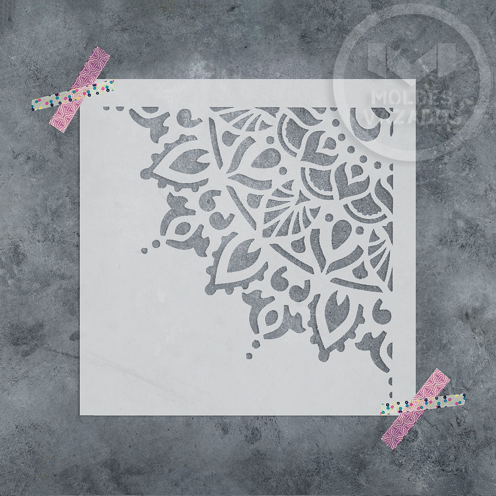 Miniatura: Stencil 1/4 de Mandala - 02
