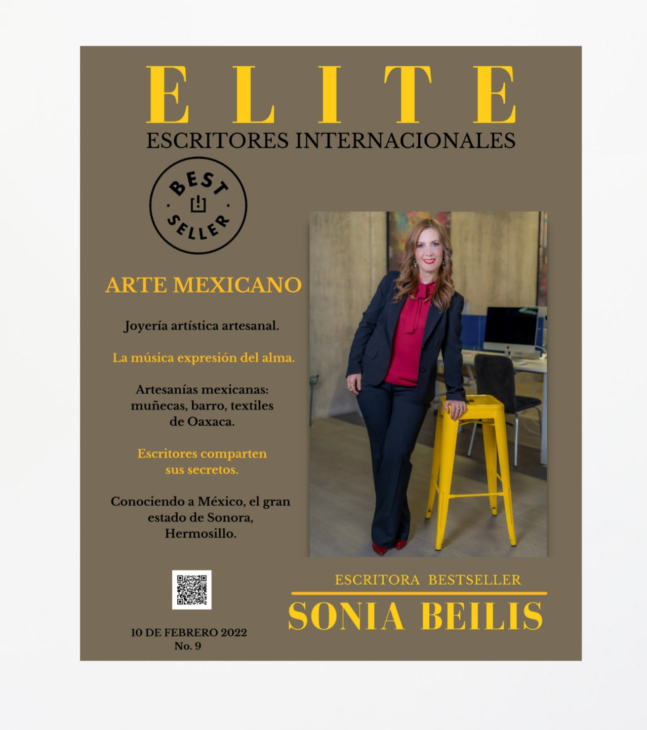 On magazine cover : Sonia Beilis.