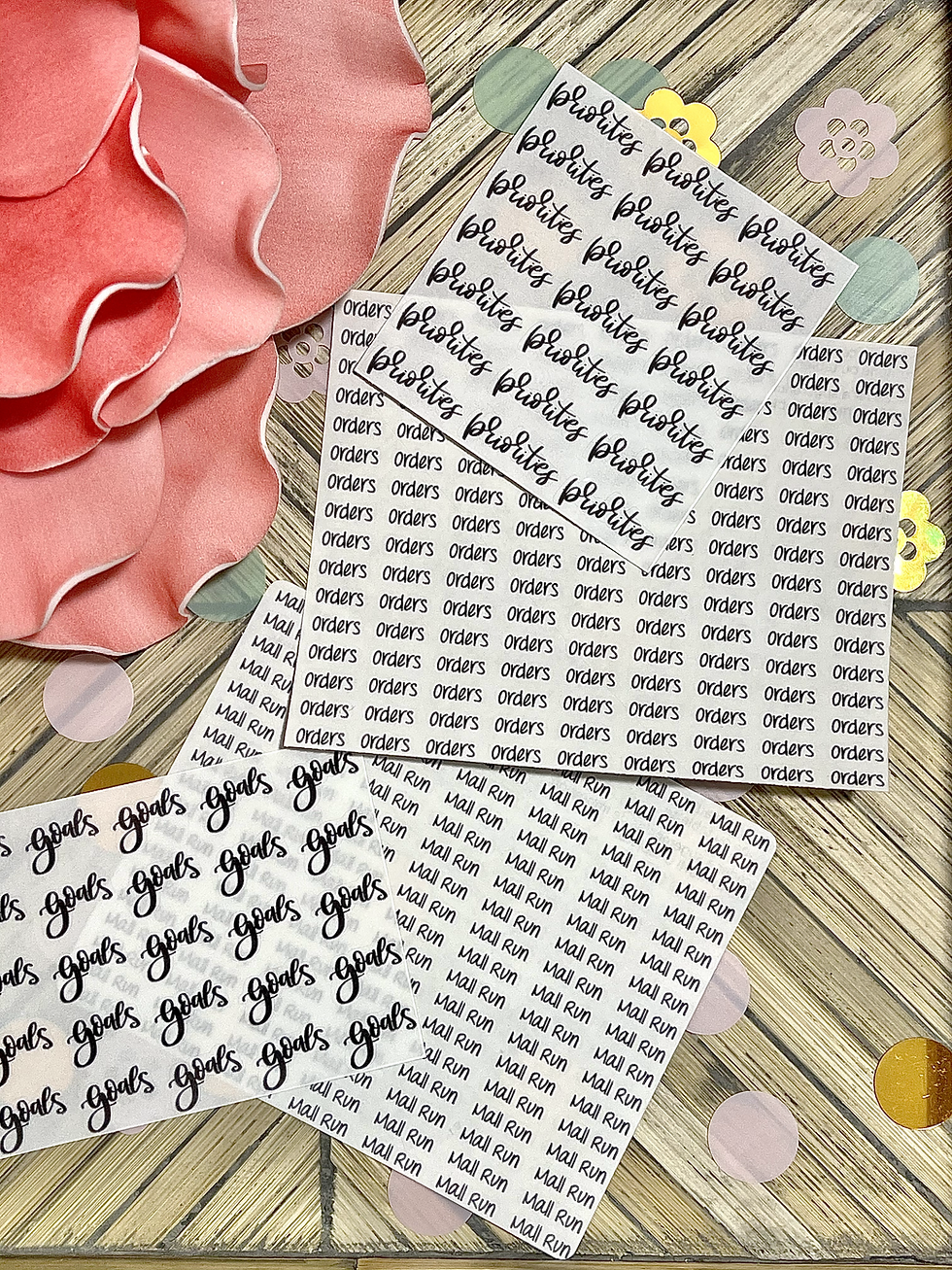 Script Functional Planner Stickers
