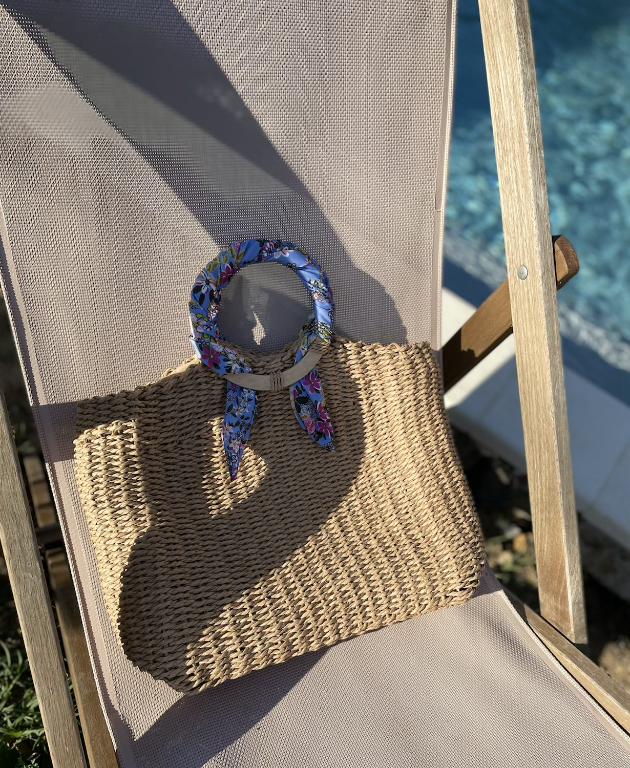 Sac AURORE - foulard bleu