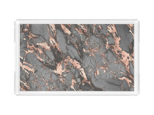 Hot Deals! Grey gold rose marble modern design acrylic tray