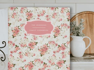Big Deals! Vintage Floral Family Recipe Cookbook Binder