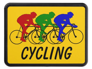 Top 5! Three Color Cyclists Trailer Hitch Cover