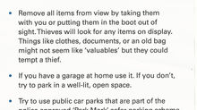 Don't make your vehicle an easy target