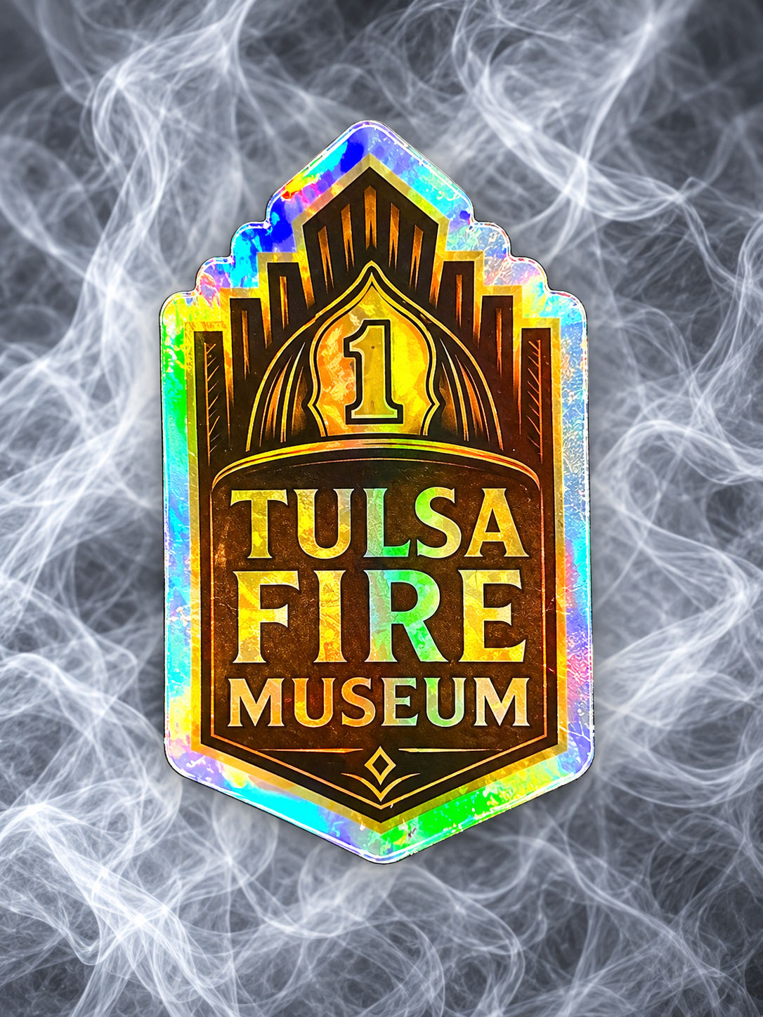 Holographic logo sticker