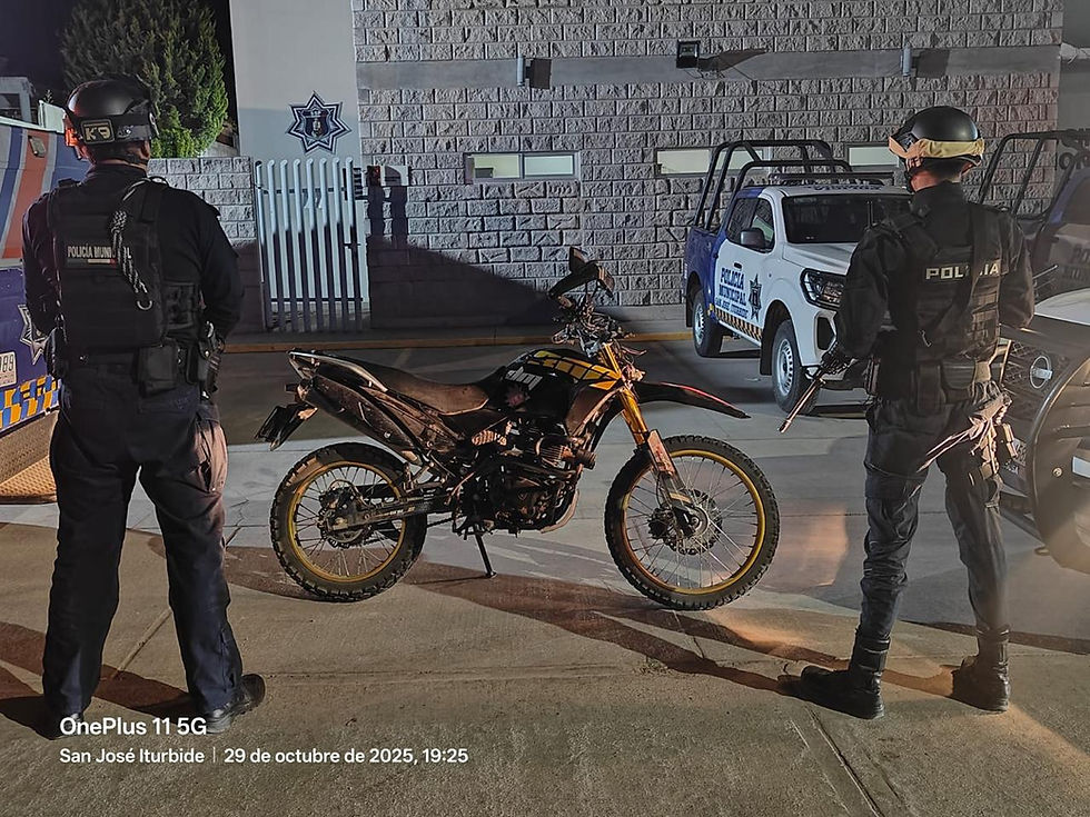Recuperan motocicleta robada policías iturbidenses