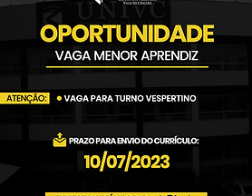 OPORTUNIDADE: MENOR APRENDIZ