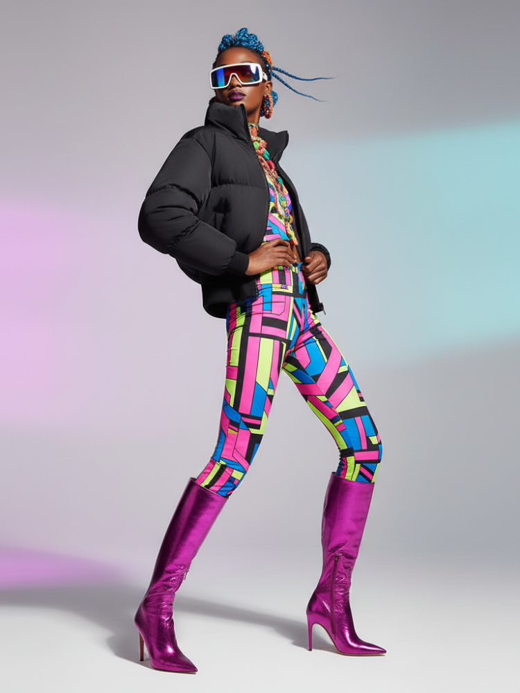 Thumbnail: Women's Cropped Puffer Jacket HARLEM ECO FASHION BYMANYC ® New York