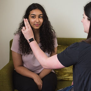 EMDR session with bilateral stimulation