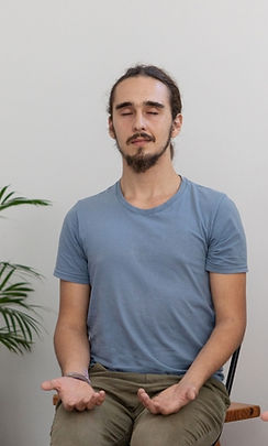 Clients practicing mindfulness meditation