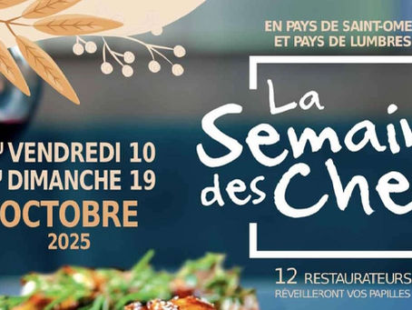 design officiel de la semaine des chefs du pays de Saint-Omer et de Lumbres.