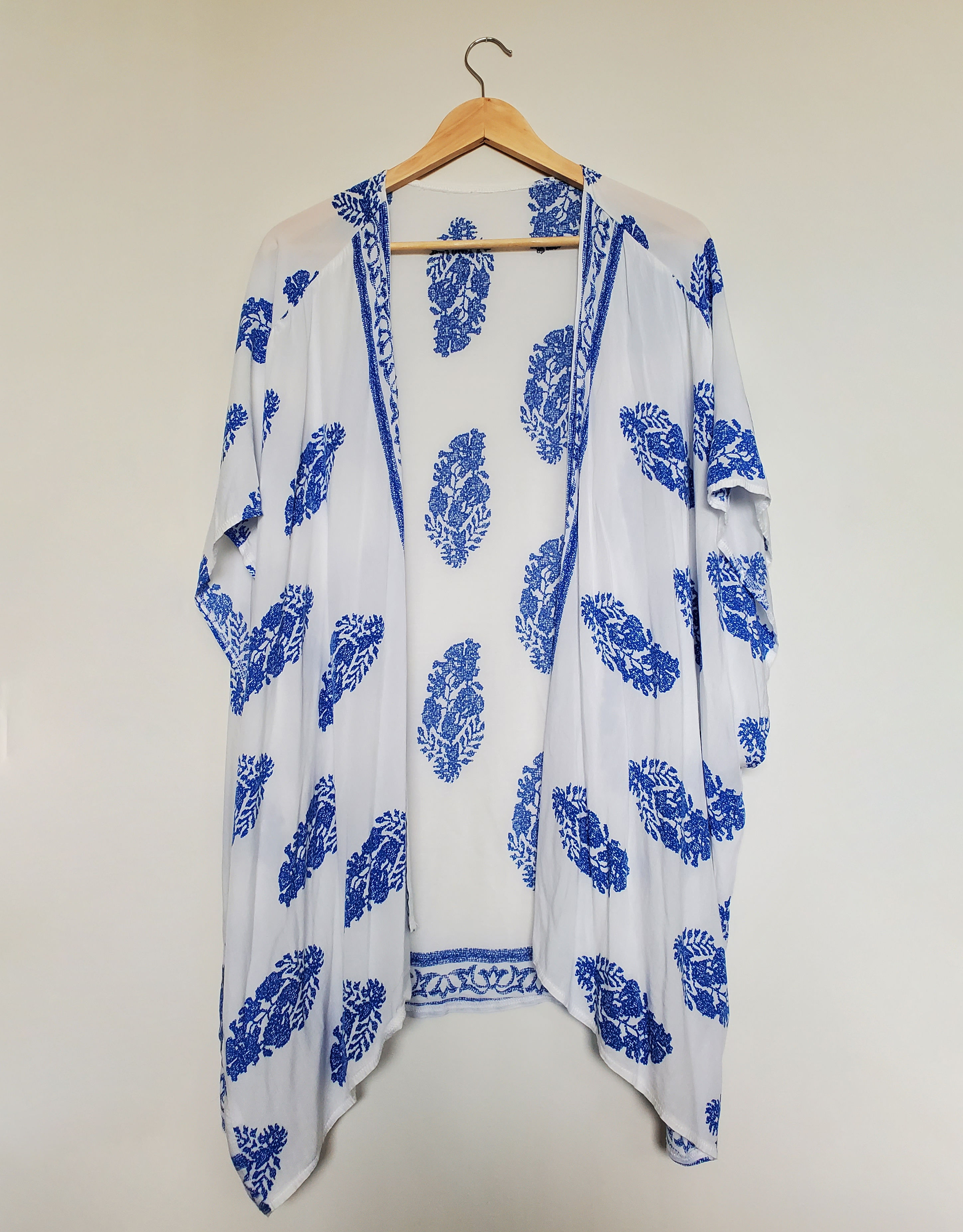 White and Blue Shawl