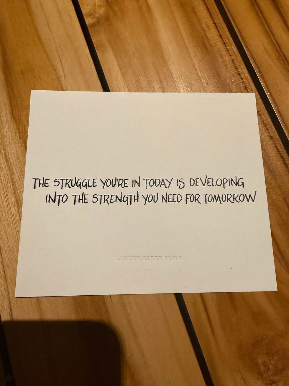 An inspirational quote from LRM
