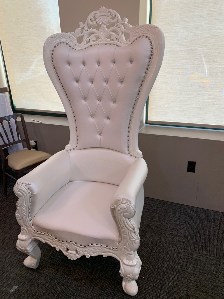 White Throne Chair