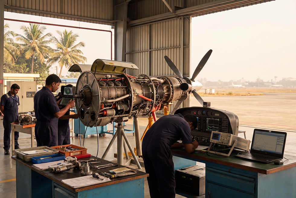 Firefly_Single-Engine Turboprop High-precision turbine maintenance with detailed engine mo