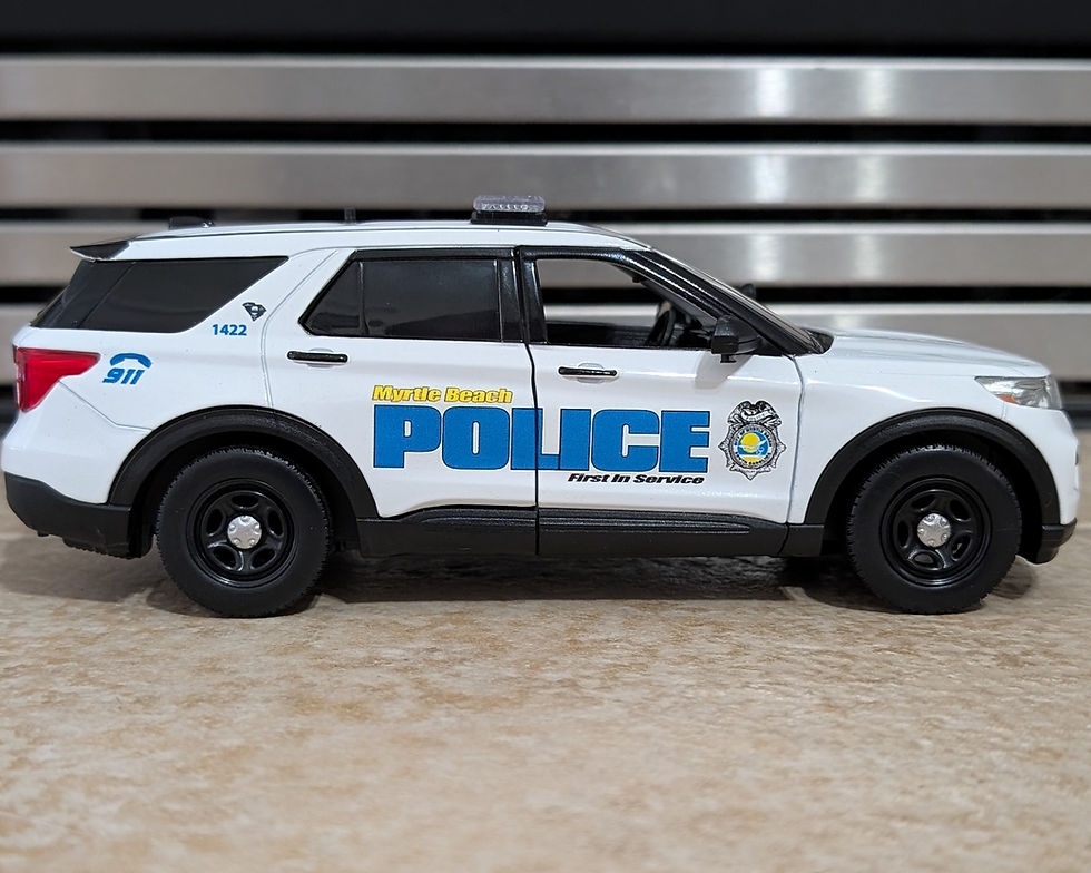 Thumbnail: Myrtle Beach SC Police Custom 1/24 Scale Motormax 2025 Ford Police Explorer