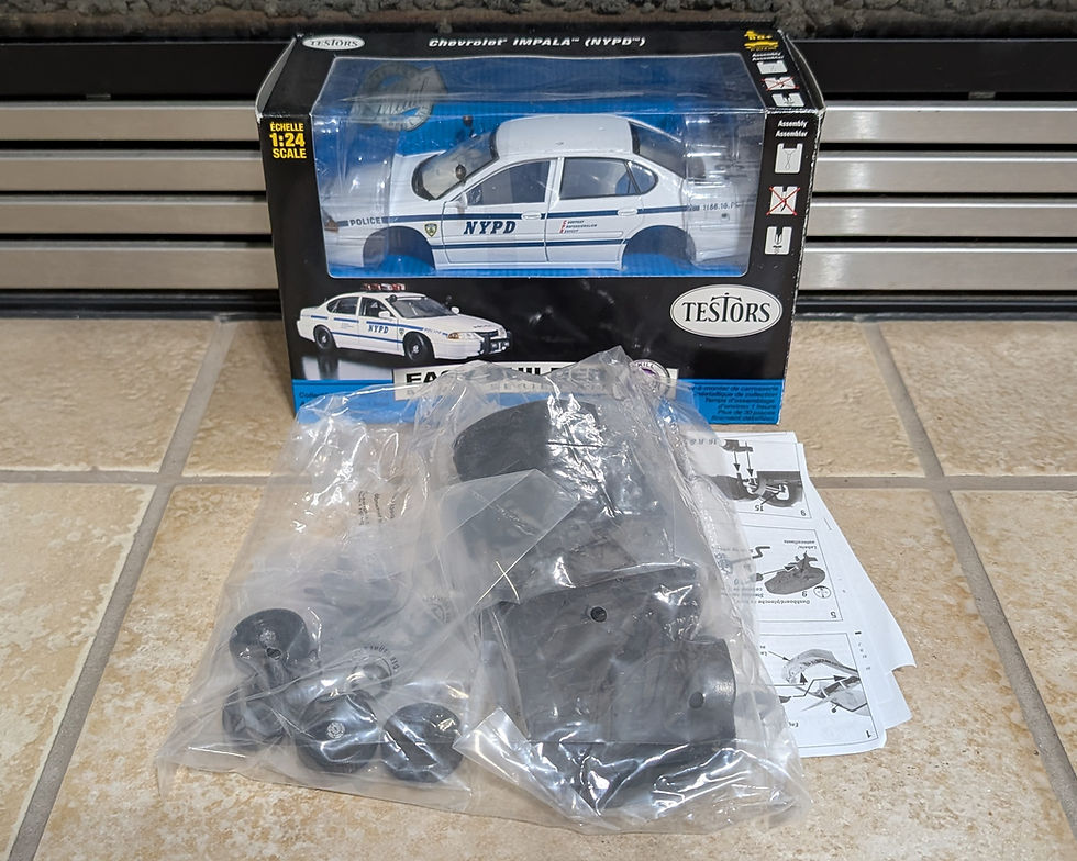 Thumbnail: Testors Easy Builder Silver Series Kit NYPD Chevrolet Impala