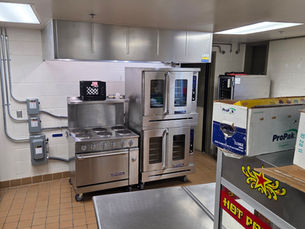 New oven/stove and warming ovens at Warner Park Community Recreation Center