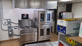 New oven/stove and warming ovens at Warner Park Community Recreation Center