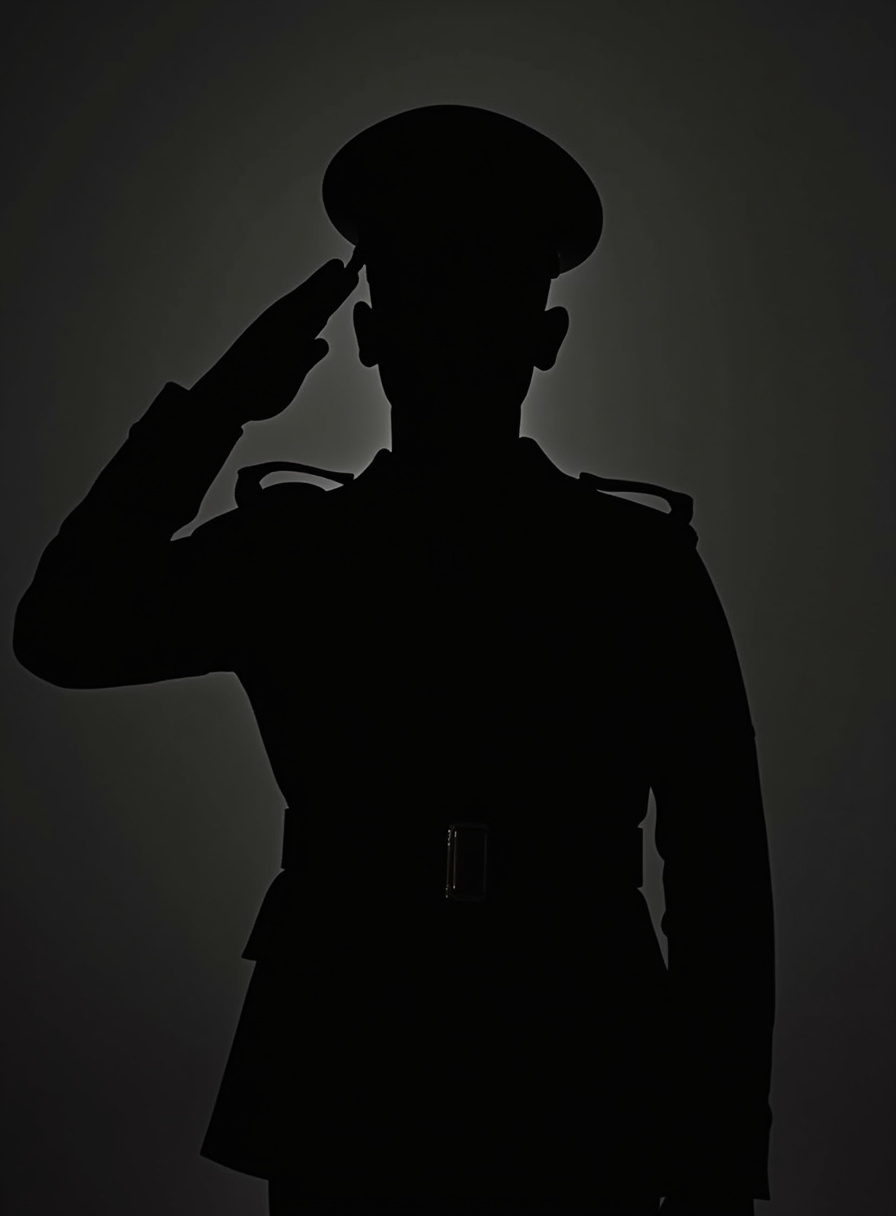 Soldier Saluting Silhouette