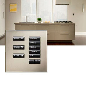 lutron control pad for lighting and blinds