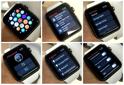 Smart watch application for home control